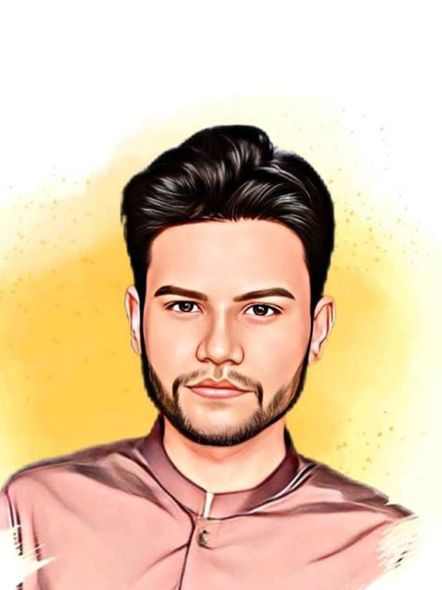 Stylized portrait of a young man.